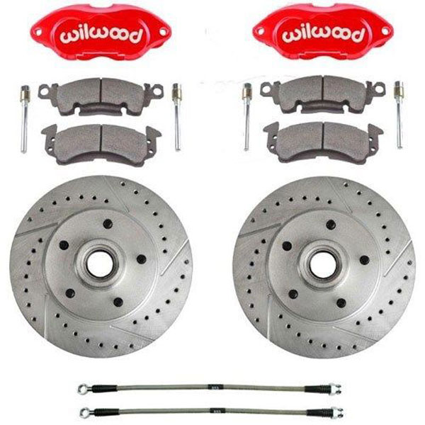 1981 Pontiac Firebird/TransAm WILWOOD REPLACEMENT BRAKE KIT WITH DRILLED/SLOTTED ROTORS, BRAIDED