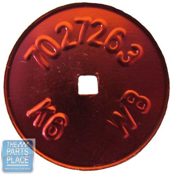 1967 Pontiac GTO/LeMans/Tempest CARBURETOR TAG STAMPED # 7027263 K6 WB | CB1243Z