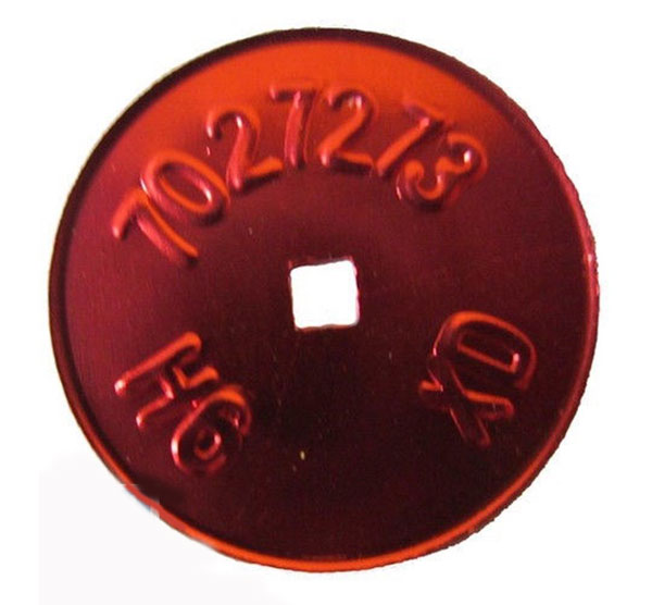 1967 Pontiac GTO/LeMans/Tempest CARBURETOR TAG STAMPED # 7027273 H6 XD | CB1252Z