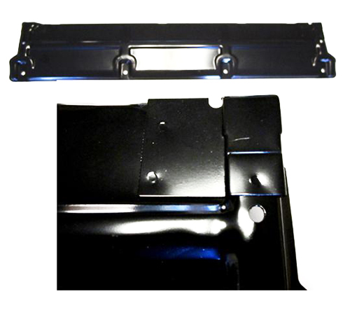 1971 Chevrolet Chevelle/Malibu RADIATOR TOP PLATE (4 BOLT STYLE - BLACK OEM STYLE WITH WELDED TAB) FOR HEAVY DUTY COOLING | CS1399C