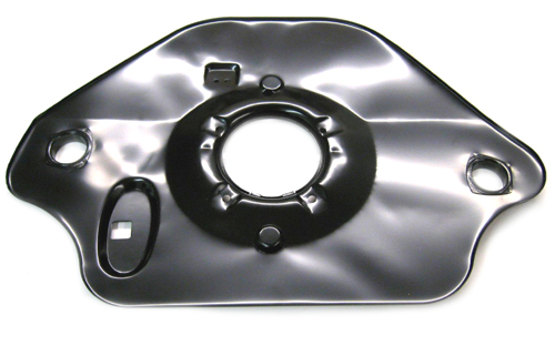 1969 Pontiac Firebird/TransAm LOWER STEEL CARB PAN RAM AIR IV E-COATED DIE STAMPED STEEL WITH DUAL HEAT PICK-UP FROM EXHAUST MANIFOLD | CW10345F
