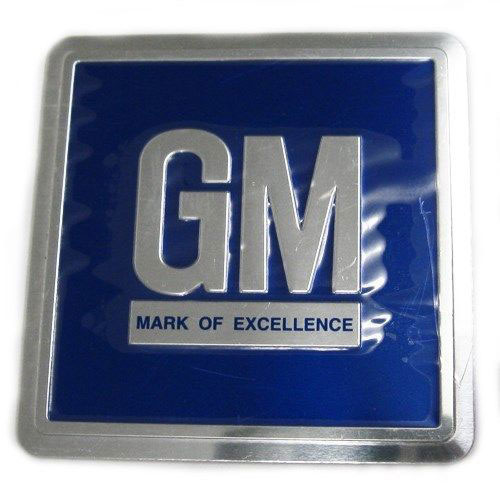 1970 Chevrolet Chevelle/Malibu GM MARK OF EXCELLENCE DOOR JAMB METAL STAMPED DECAL (BLUE) | DC5495Z
