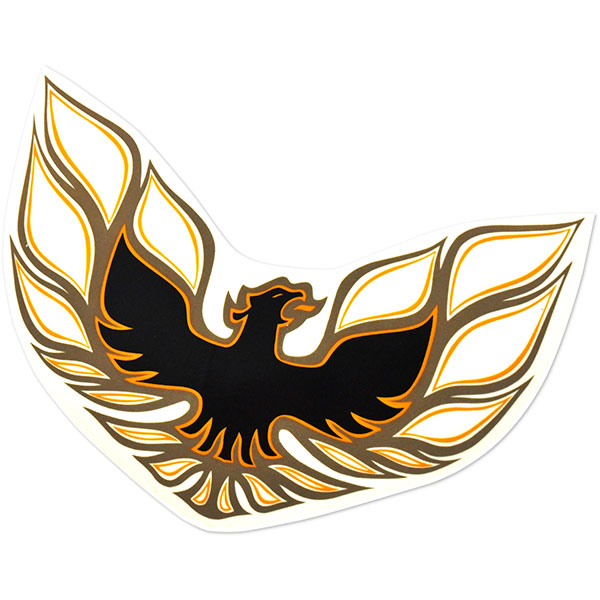 1978 Pontiac Firebird/TransAm 1973-78 FIREBIRD FORMULA GOLD / YELLOW / BLACK REAR SPOILER BIRD CREST DECAL 7.2 inch - EACH | DT0338