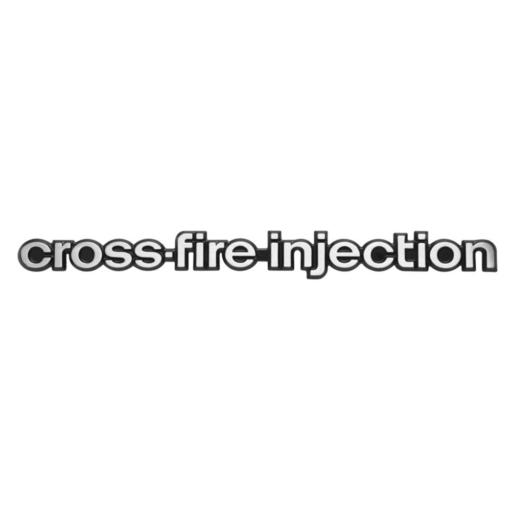 1982 Chevrolet Corvette FRONT FENDER EMBLEM “CROSS-FIRE INJECTION” EACH | EM10020O