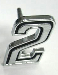 1969 Oldsmobile Cutlass/442/F85 CUTLASS HOOD TONGUE EMBLEM 