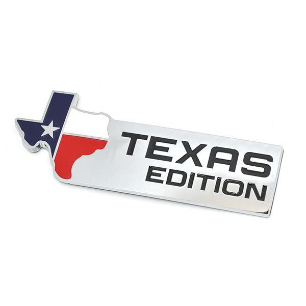 1986 Ford Mustang NEW UNIVERSAL CHROME ''TEXAS EDITION'' EMBLEM WITH ADHESIVE BACKING - EA | EM4321Z