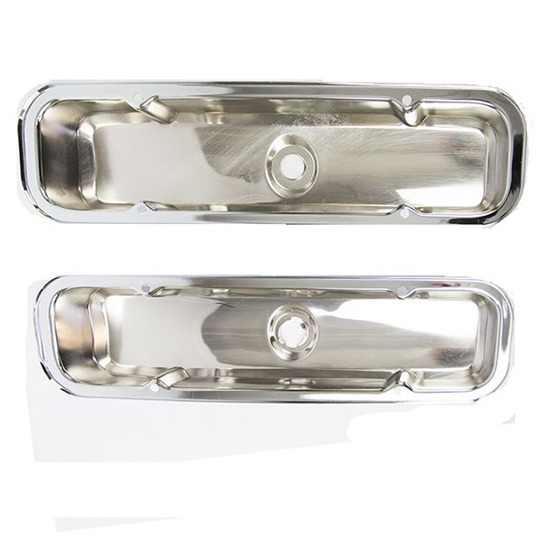 1971 Pontiac Grand Prix 69-UP VALVE COVERS CHROME WITHOUT DRIPPERS - PR | EN4982G