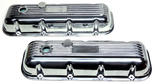 1973 Chevrolet Monte Carlo ALUMINUM BIG BLOCK VALVE COVERS WITH RETRO FINISH - PAIR | EN21653C