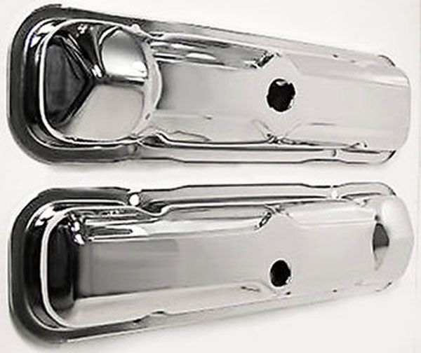1965 Pontiac GTO/LeMans/Tempest VALVE COVERS CHROME PR Pontiac GTO/LeMans/Tempest Parts
