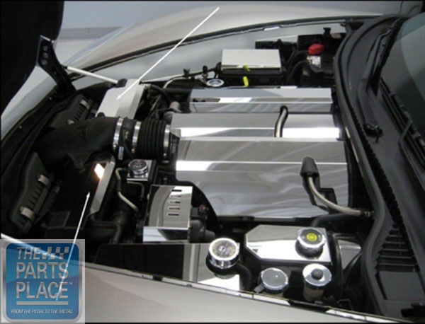 2005 Chevrolet Corvette RADIATOR SHROUD POLISHED STAINLESS COVERS - PAIR | EN96544O