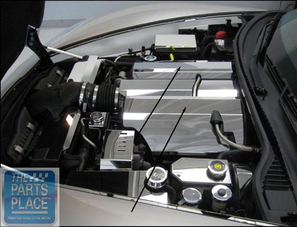 2007 Chevrolet Corvette FUEL RAIL POLISHED STAINLESS COVERS - PAIR (19-1/4'' X 10-1/2'' AND 19'' X 11'') | EN96549O