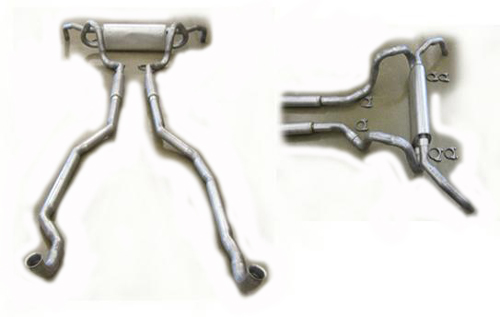 1973 Pontiac Firebird/TransAm DUAL EXHAUST SYSTEM WITH RESONATORS (SUPER DUTY) | EX12355F
