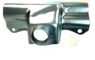 1968 Pontiac GTO/LeMans/Tempest PRE-HEATER SHROUD RAM AIR III AND HO (MOUNTS ON EXHAUST MANIFOLDS) - FITS RAM AIR D PORT EXHAUST MANIFOLDS, AND 71-72 PONTIAC MODELS WITH D PORT EXHAUST MANIFOLDS. COMES SILVER CAD PLATED LIKE FACTORY | EX2255Z