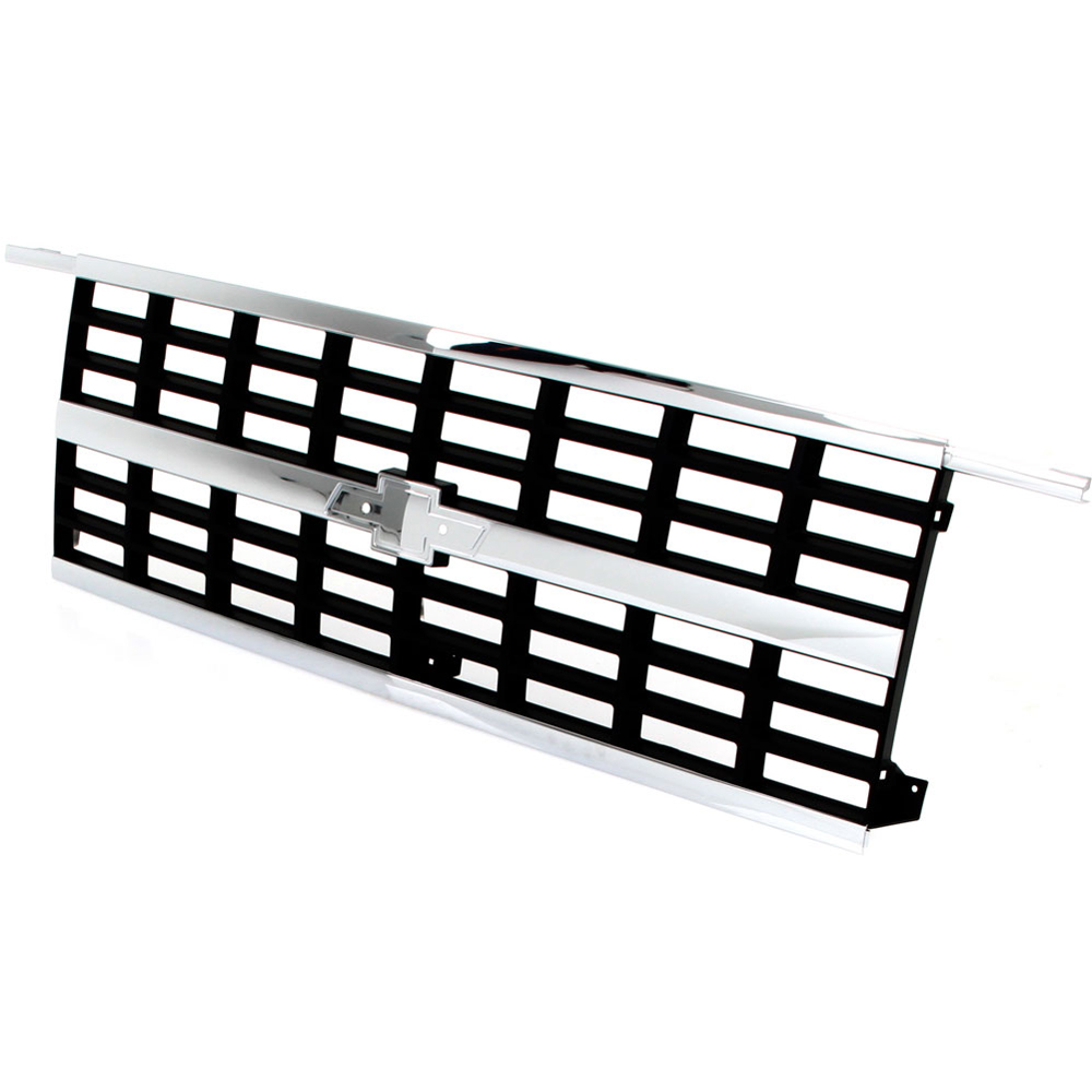 1991 GM Truck FRONT GRILLE OE STYLE W/ EMBLEM MOUNT - CHROME/DARK GRAY DUAL HEADLIGHTS | GH10030K