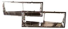1981 Oldsmobile Cutlass/442/F85 HEADLAMP BEZELS (CHROME) REPRODUCTION - PAIR | GH12790T