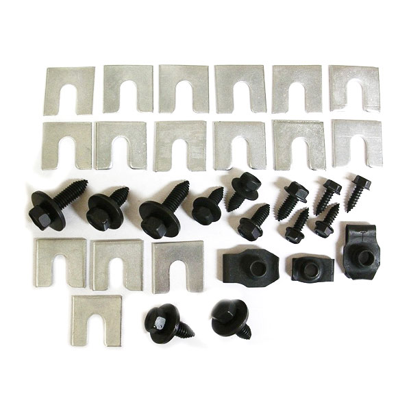 1967 Oldsmobile Cutlass/442/F85 FENDER MOUNTING KIT - INCLUDES CAGE NUTS, BOLTS, WASHWERS, SCREWS, AND CORRECT SHIMS NEEDED FOR MOUNTING FRONT FENDER | HB1020T
