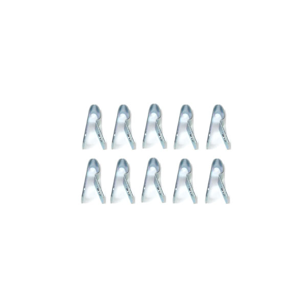 1969 Pontiac Full Size 3/16'' X 3/16'' R CLIP FOR METAL LINES - SET OF 10 (SILVER ZINC) | HB96574Z