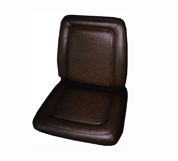1965 Mopar Dodge/Chrysler/Plymouth BARRACUDA / 65 VALIANT FRONT SIGNET SEAT COVERS (BLACK) - PUI | IN1000J