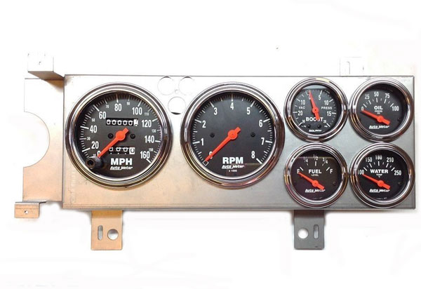 1987 Buick Skylark/GS/Regal/GN BUICK GNX CHROME TRIM DASH GAUGE SETUP WITHOUT HARNESS - EACH (THIS IS AN AFTERMARKET GAUGE SETUP WITH CHROME GAUGE TRIM. ALL GAUGES, LIGHTS, AND CORRESPONDING VACUUM PICES INCLUDED. HARNESS NOT INCLUDED. YOU WILL REUSE YOUR DASH AND TRIM BEZEL PIECES) | IN1000S