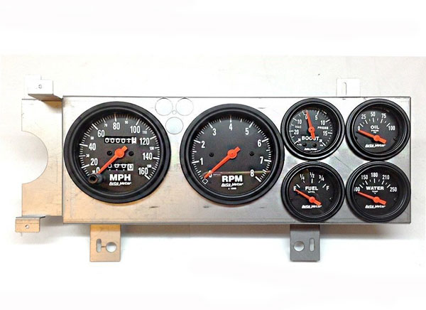 1987 Buick Skylark/GS/Regal/GN BUICK GNX BLACK TRIM DASH GAUGE SETUP WITHOUT HARNESS - EACH (THIS IS AN AFTERMARKET GAUGE SETUP WITH BLACK GAUGE TRIM. ALL GAUGES, LIGHTS, AND CORRESPONDING VACUUM PIECES INCLUDED. HARNESS NOT INCLUDED. YOU WILL REUSE YOUR DASH AND TRIM BEZEL PIECES) | IN1002S