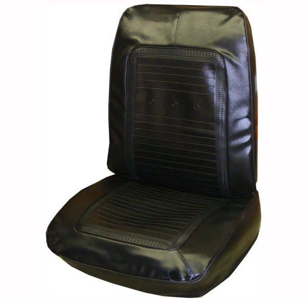 1966 Mopar Dodge/Chrysler/Plymouth BARRACUDA FRONT & REAR SEAT COVERS (BLACK) - PUI | IN1007J