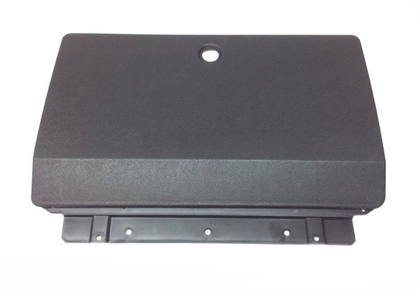 1969 Pontiac GTO/LeMans/Tempest NEW BLACK PLASTIC GLOVE BOX OUTER DOOR WITH HINGE | IN1018G