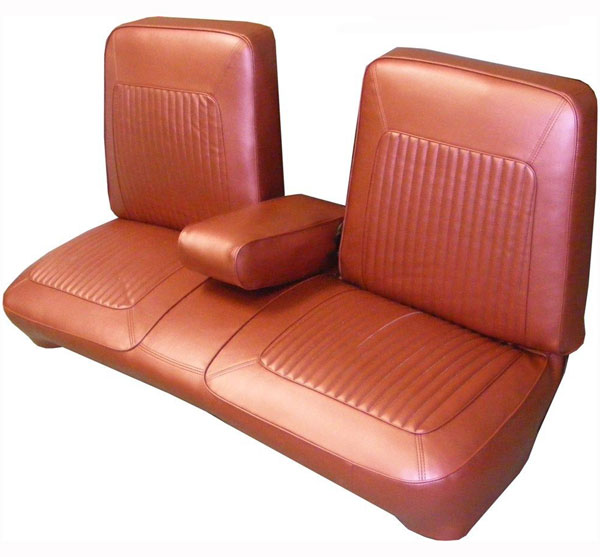 1967 Mopar Dodge/Chrysler/Plymouth BARRACUDA BENCH SEAT COVERS W/ ARMREST & FASTBACK REAR (WHITE) - PUI | IN1021J