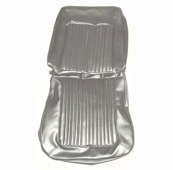 1967 Mopar Dodge/Chrysler/Plymouth BARRACUDA FRONT BUCKETS & FASTBACK REAR SEAT COVERS (BLACK) - PUI | IN1040J