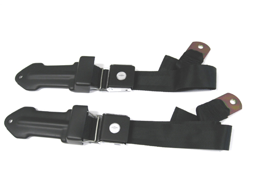1965 Chevrolet El Camino BOWTIE BLACK LIFT LATCH OE STYLE FRONT SEAT BELT (PR) | IN10555C