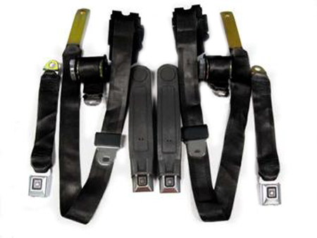 1979 Pontiac Firebird/TransAm FACTORY SEAT BELT SET FRONT AND REAR - BLACK | IN10683F