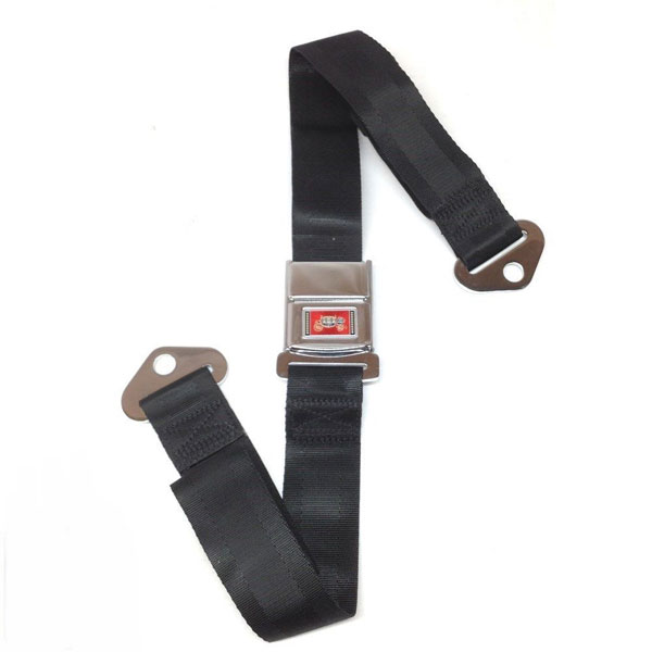 1965 Buick Skylark/GS/Regal/GN NEW REPRODUCTION DELUXE REAR CHROME BUCKLE BLACK WEBBING SOLD PER PERSON - EA.* | IN10692Z