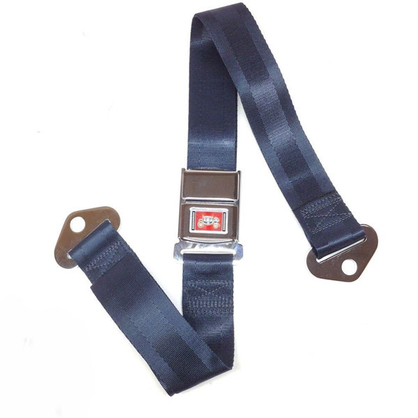 1965 Pontiac GTO/LeMans/Tempest NEW REPRODUCTION DELUXE REAR CHROME BUCKLE DARK BLUE WEBBING SOLD PER PERSON - EA.* | IN10695Z
