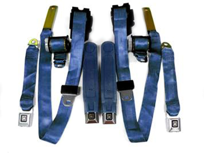 1981 Pontiac Firebird/TransAm FACTORY SEAT BELT SET FRONT AND REAR - NAVY BLUE | IN10699F