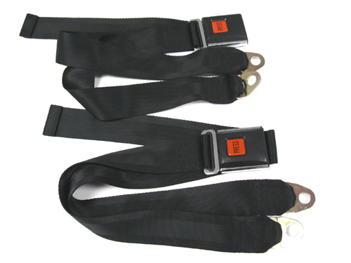 2000 Miscellaneous UNIVERSAL PUSH BUTTON LAP SEAT BELTS BLACK (PR) | IN10702Z