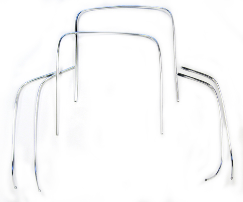 1970 Pontiac GTO/LeMans/Tempest MOLDED BUCKET SEAT CHROME KIT - CORRECT MOLDED PLASTIC | IN10734Z