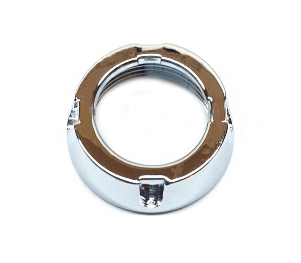 1970 Pontiac GTO/LeMans/Tempest INSIDE DOOR REMOTE MIRROR MOUNTING NUT - NEW CHROME INTERIOR REMOTE MIRROR BEZEL NUT. ATTACHES THE REMOTE CONTROL TO THE BEZEL ON THE DOOR PANEL (WORKS IN CONJUNCTION WITH REMOTE MIRROR BEZEL ESCUTCHEON) | IN10843G