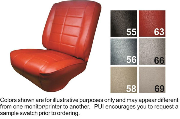 1963 Buick Full Size & Riviera (RIVIERA) FRONT BUCKETS SEAT COVERS (LIGHT FAWN) - PUI | IN1115I