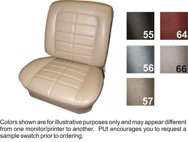 1964 Buick Full Size & Riviera (RIVIERA) FRONT BUCKETS SEAT COVERS (FAWN) - PUI | IN1127I