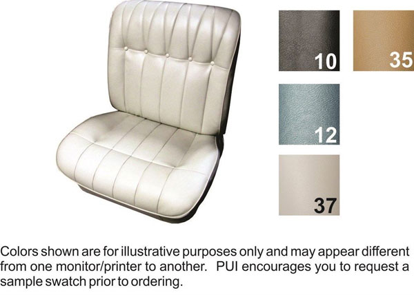 1965 Buick Full Size & Riviera (RIVIERA) CUSTOM FRONT BUCKETS SEAT COVERS & HARDTOP REAR BUCKETS (WHITE) - PUI | IN1138I