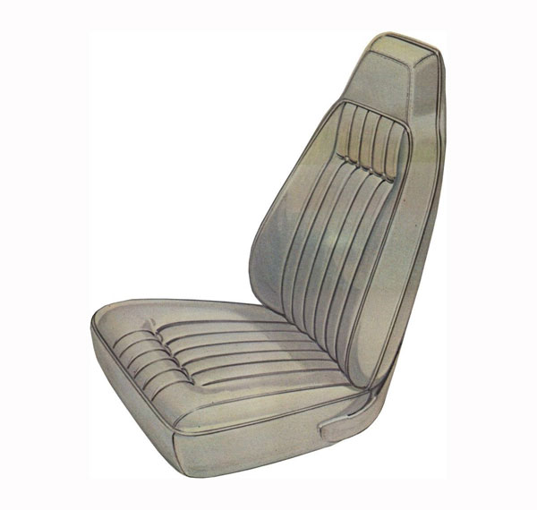 1970 Mopar Dodge/Chrysler/Plymouth BARRACUDA GRAN COUPE LEATHER FRONT BUCKET SEAT COVERS & HARDTOP REAR (BLACK) - PUI | IN1161J