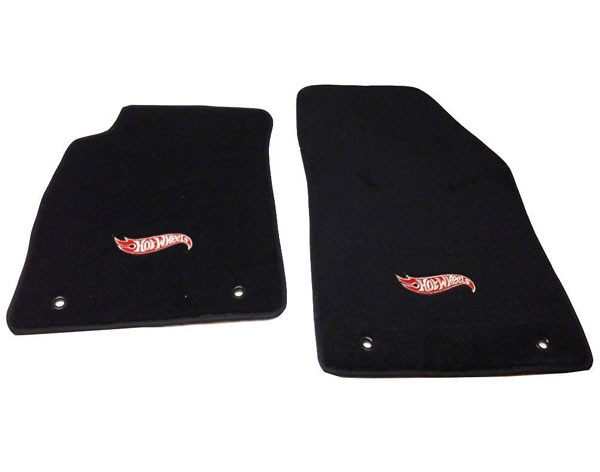 2015 Chevrolet Impala/Caprice/Bel Air HOT WHEELS LOGO FLOOR MATS (BLACK) - SET OF 4 | IN1235P