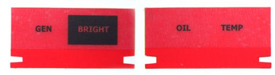 1967 Chevrolet El Camino DASH INDICATOR LENS SET (GENERATOR & BRIGHT, OIL & TEMP) | IN12862V