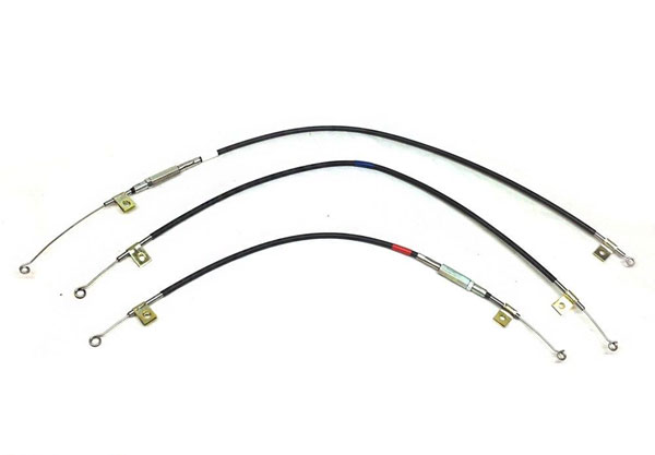 1970 Oldsmobile Cutlass/442/F85 HEATER CONTROL CABLE SET WITHOUT A/C (RED, WHITE, BLUE TABS) - 3 PC | IN15334T