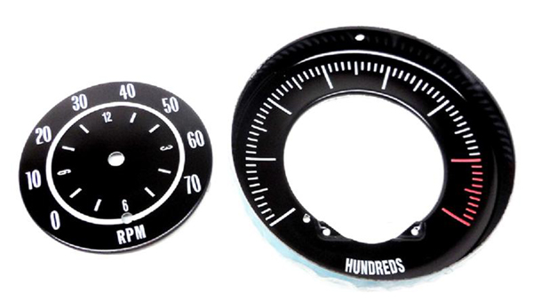 1968 Oldsmobile Cutlass/442/F85 TACH GAUGE FACE  - YOU CAN NOW REPLACE YOUR RUSTY OR FADED GAUGES FACE WITH THIS NEW ONE | IN23219T