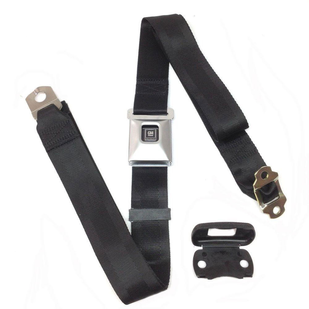 1970 Pontiac GTO/LeMans/Tempest NEW DELUXE SHOULDER HARNESS WITH STAINLESS BUCKLE & BLACK WEBBING (HARDTOP) - EA | IN2390A