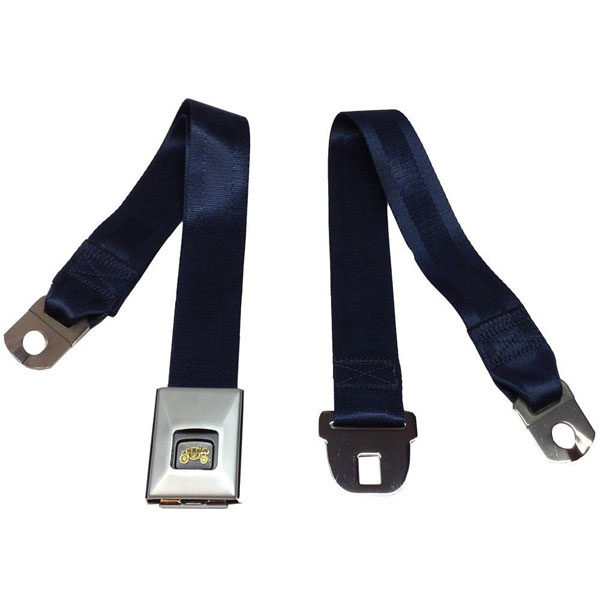 1966 Pontiac GTO/LeMans/Tempest DELUXE REAR LAP BELT W/ CHROME BUCKLE (DARK BLUE) - EA | IN2436Z