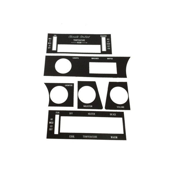 1972 Buick Skylark/GS/Regal/GN DASHBOARD DASH BLACK COLOR INSERTS BACK LIT TRANSLUCENT | IN2465S