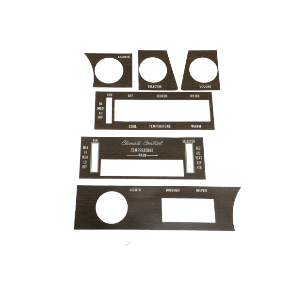 1971 Buick Skylark/GS/Regal/GN DASHBOARD DASH WOODGRAIN INSERTS NEW BACK LIT TRANSLUCENT | IN2466S