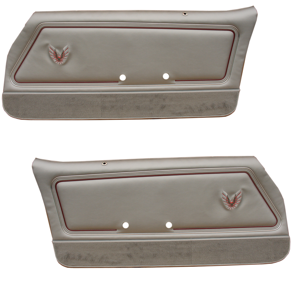 1979 Pontiac Firebird/TransAm FRONT DOOR PANELS SILVER ANNIVERSARY (BIRD EMBROIDERED) DELUXE ASSEMBLED - PR | IN2781F
