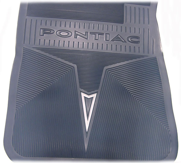 1966 Pontiac Gto Lemans Tempest Factory Style Floor Mats Rubber Set With Molded Into The Front And A Silver Arrowhead On Each Mat Blue Parts In2866g
